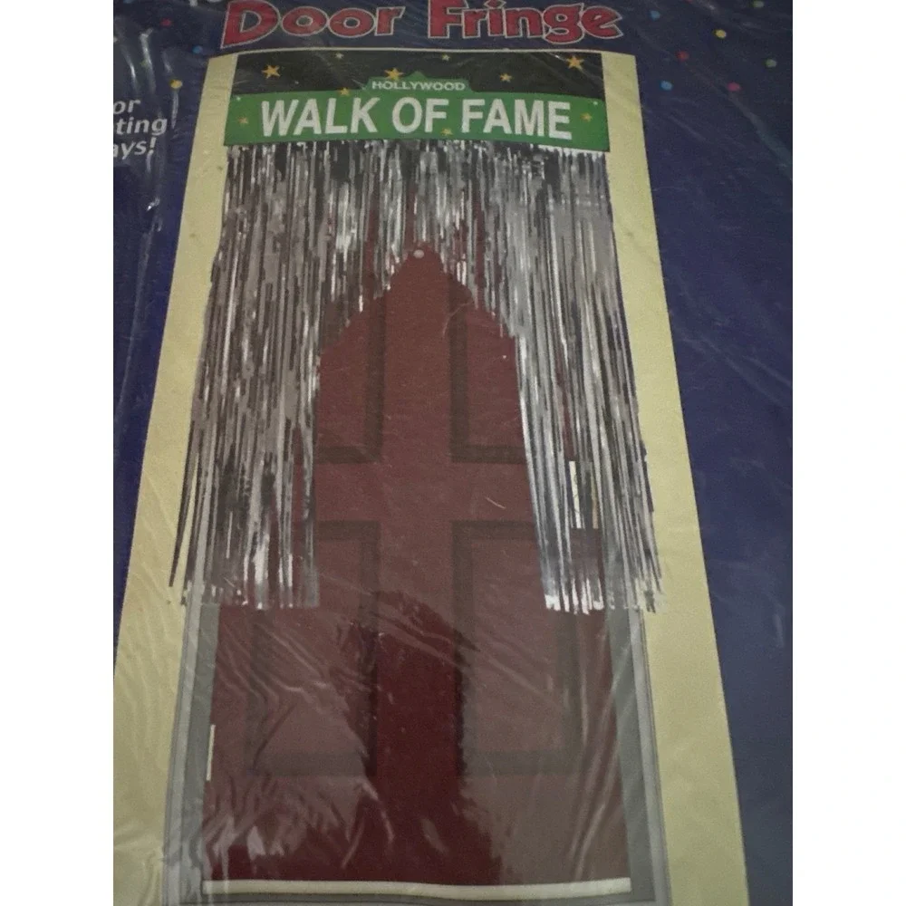 Paper Art Hollywood Walk of Fame Silver Foil Door Fringe Party Decoration